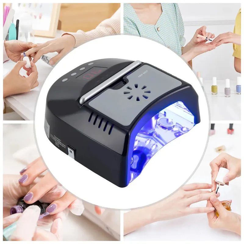 New 72W Cordless UV LED Nail Lamp Rechargeable Nail Dryer
