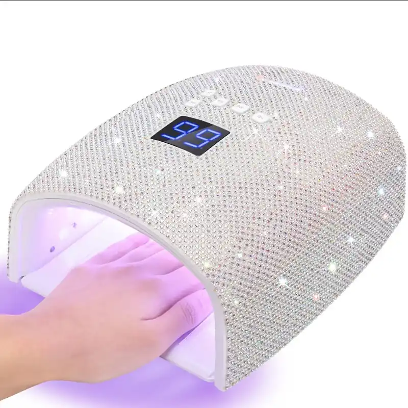 66w with Rhinestones Lamp Chips Removable Bottom Tray Uv Light Lamp for Nail Professional Led Uv Lamp