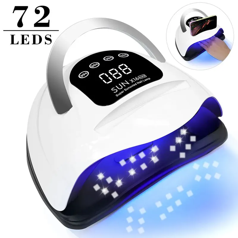 UV LED Nail Lamp Nail Dryer For Gel Nails With Removable Base, Touch Screen 4 Timers Nail Lamp