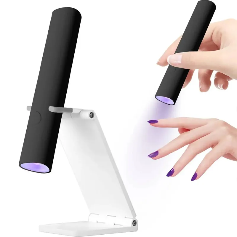 Mini UV LED Nail Lamp Handheld With Stand, Portable