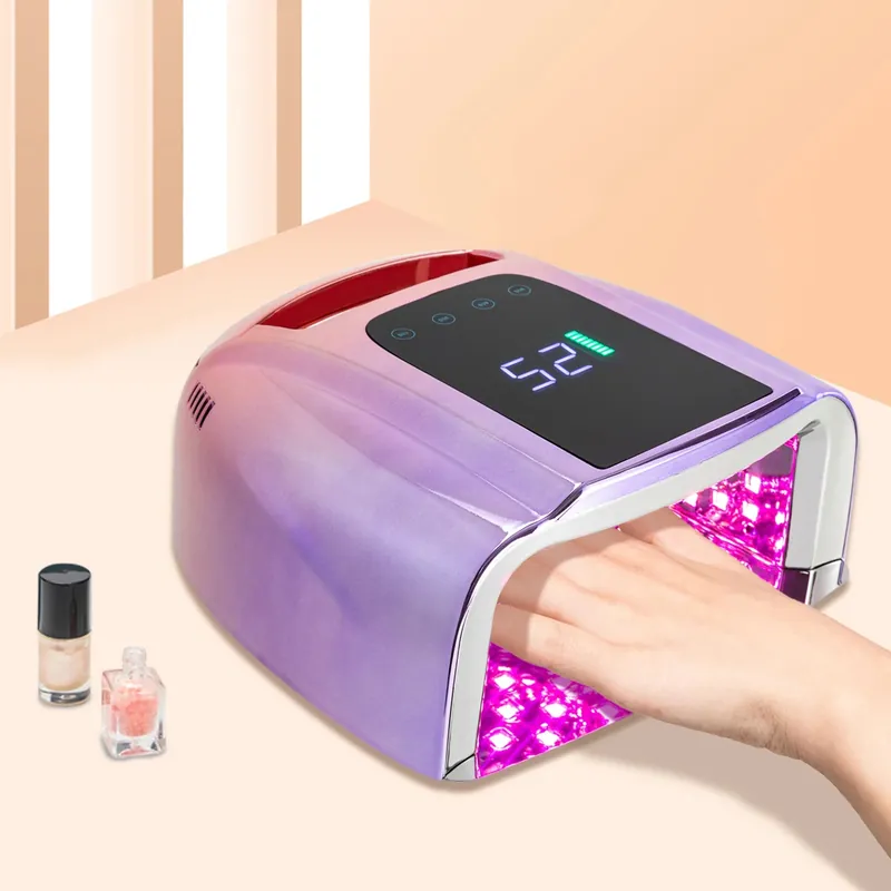 Rechargeable UV LED Nail lamp,Cordless Nail Dryer with Removable Bottom,Professional Curing Lamp for Fingernail and Toenail, Auto Sensor