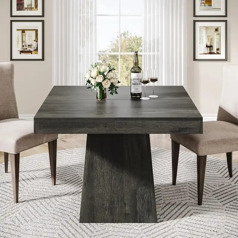 Tribesigns Square Dining Table for 4, 31.5-Inch Kitchen Table Small Dinner Table