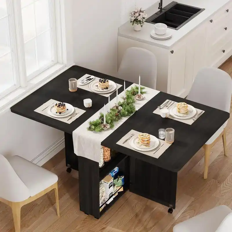 Space-Saving Dining Table with Storage for Compact Kitchens