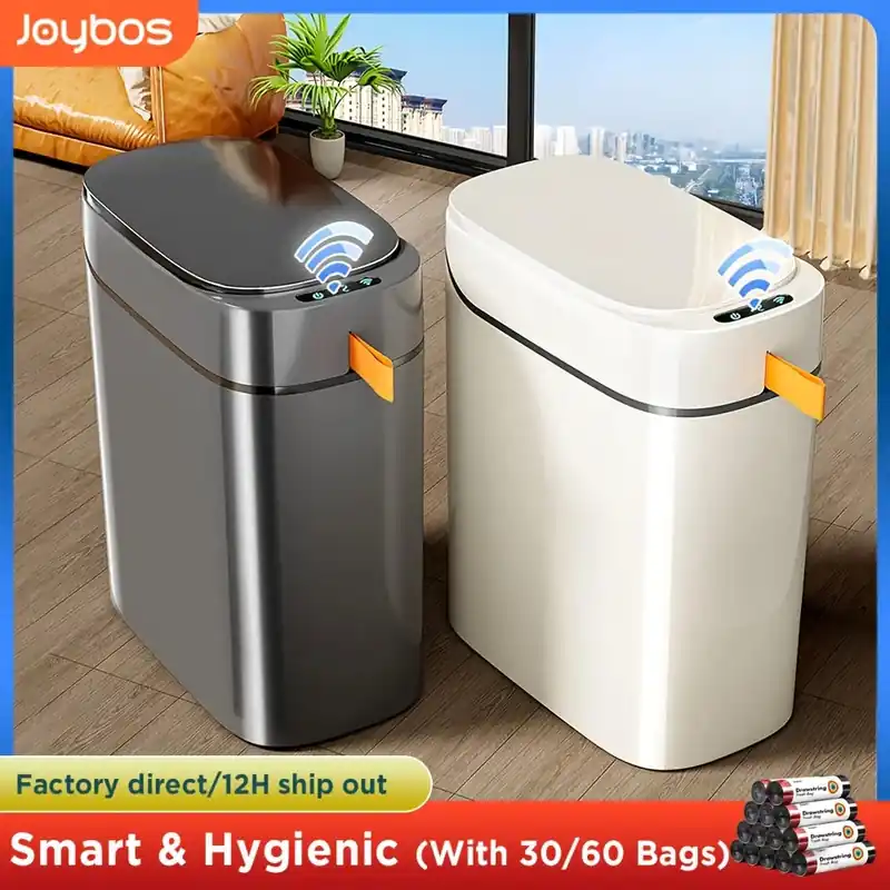 usAutomatic Bathroom Trash Can with Lid, Motion Sensor Trash Can