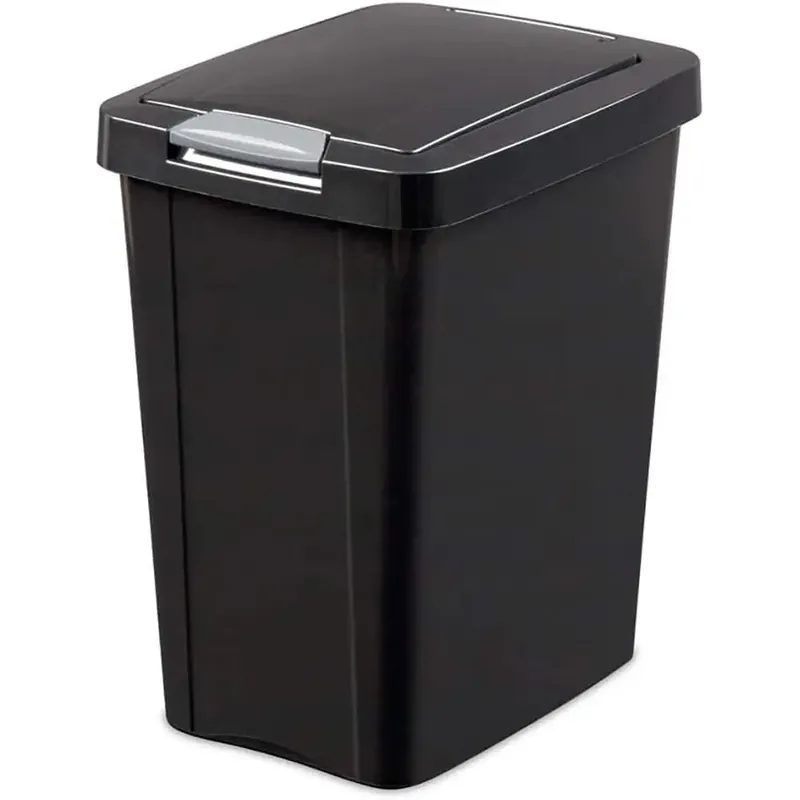 7.5 Gallon TouchTop Wastebasket with Lid, Opens with Touch, Conceals Trash in Kitchen