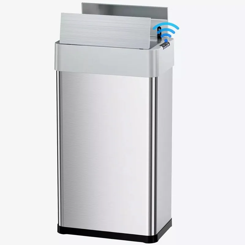 13.2-21.1Gal (50-80L) Motion Sensor Trash Can for Kitchen Stainless Steel Garbage Can Gal Automatic Garbage Smart Bin