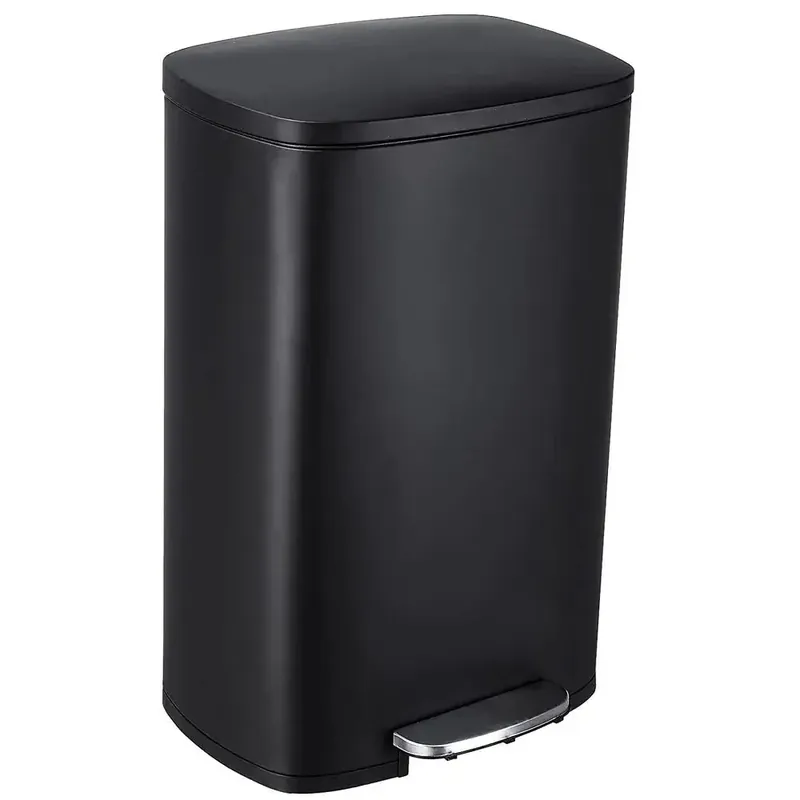 Homfa 13 Gallon (50L) Rectangular Trash Can Stainless Steel Kitchen Garbage Can