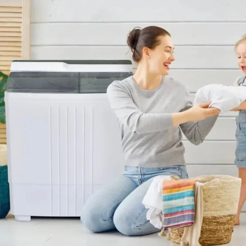 Twin Tub Portable Washing Machine with Timer