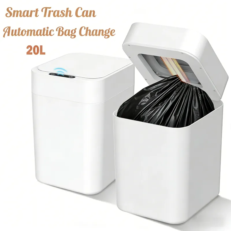 20L Automatic Self Changing Trash Can Self Sealing Self Bagging Motion Sensor Touchless Garbage Can