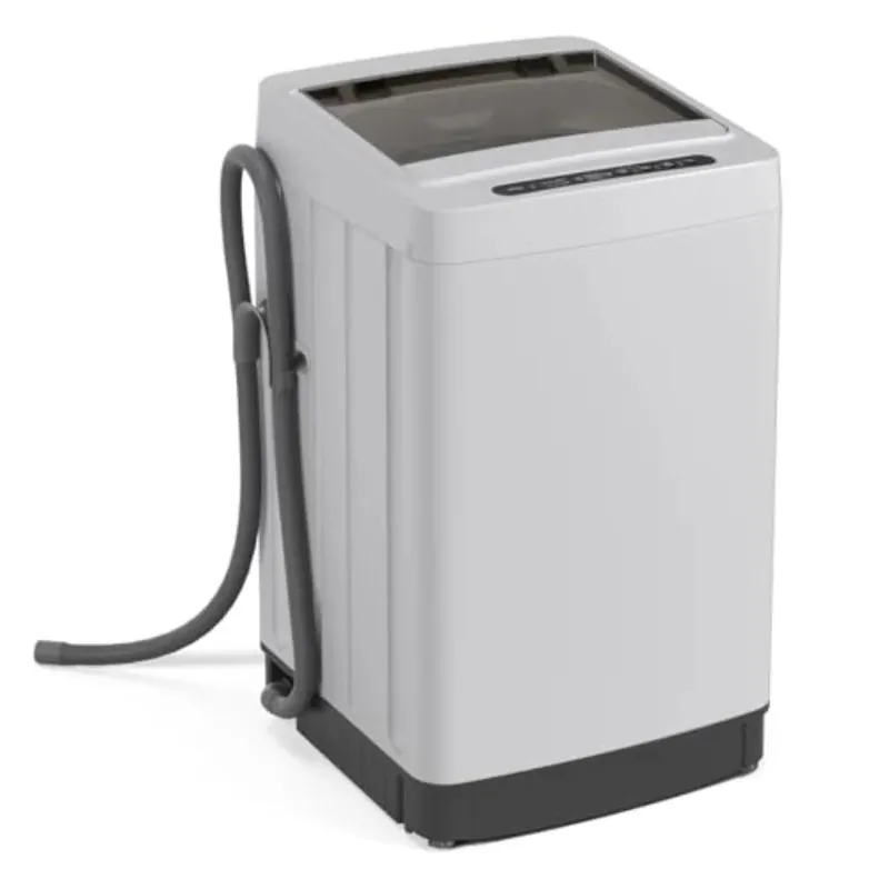 Portable washing machine for apartment, home, dorms, RV 1.5 cu.ft compact washer in gray black