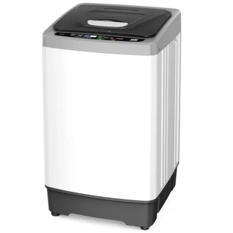 Small Portable Washing Machine for Apartment, RV, Dorm White ABS Plastic, 10 lbs Capacity, Hot/Cold