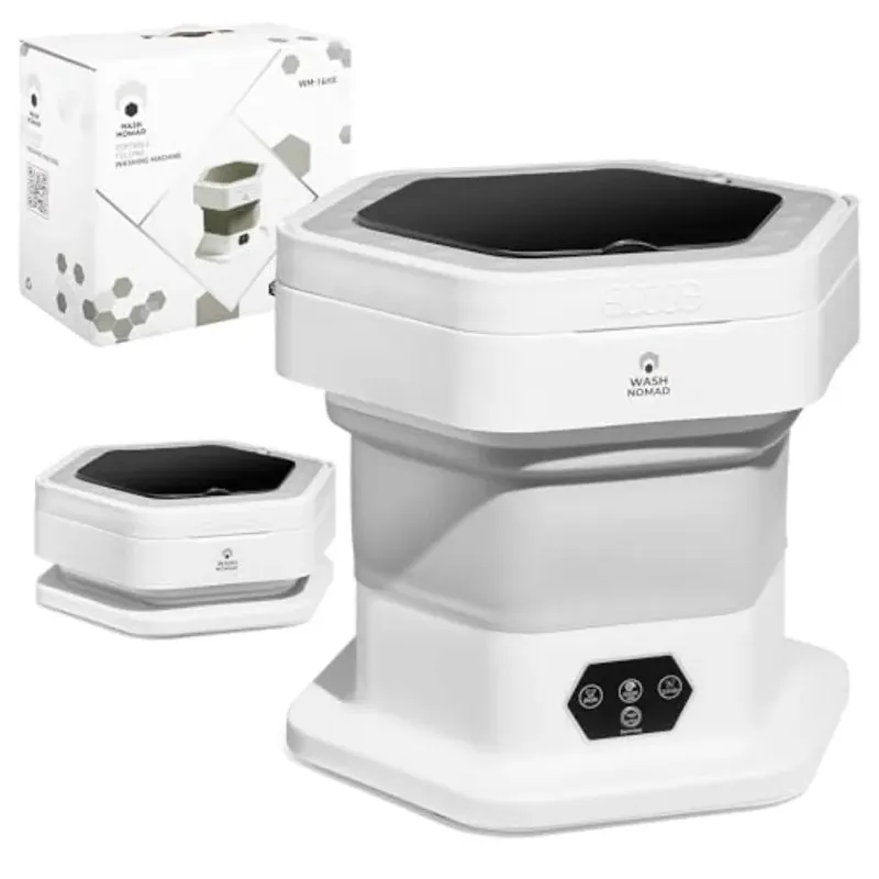 Portable 12L Folding Washing Machine for Baby Clothes Underwear Delicates - Foldable Quiet Space-Saving