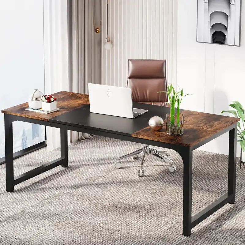 Tribesigns Modern Computer Desk Large Office Desk Computer Table Study Writing Desk