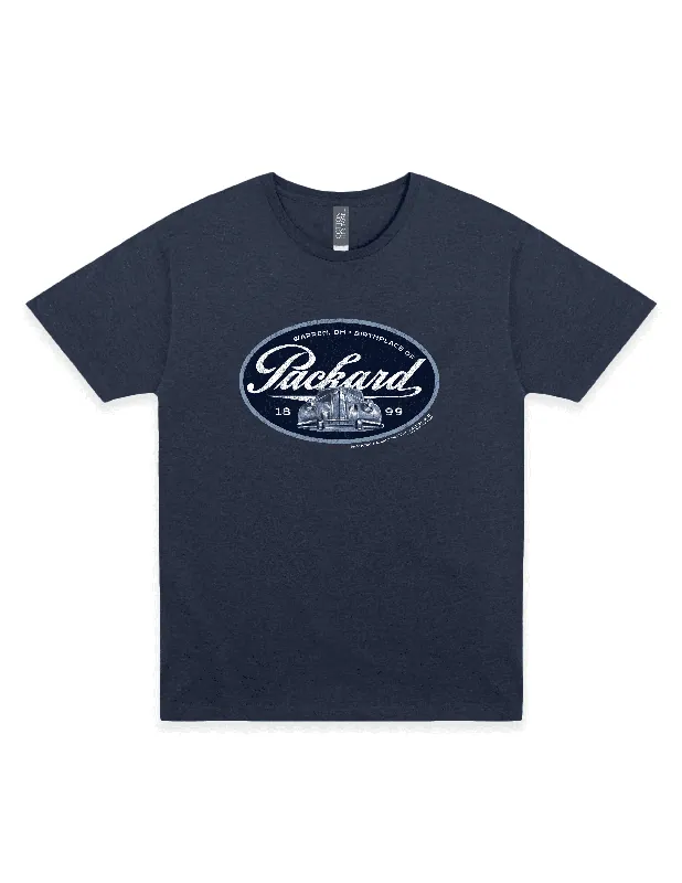 Packard Car Navy Tonal Vintage Grill Warren, OH Tee