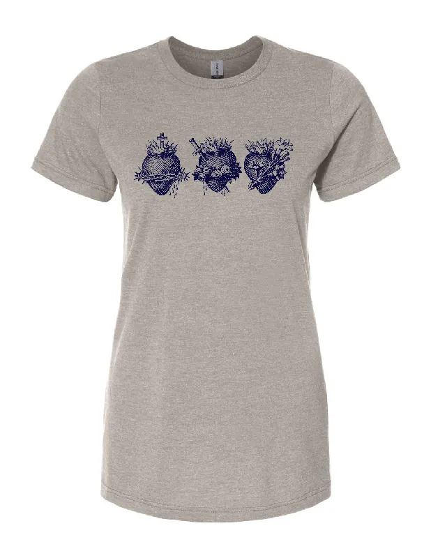 Ladies Holy Family Hearts 3 Hearts of the Holy Family Shirt