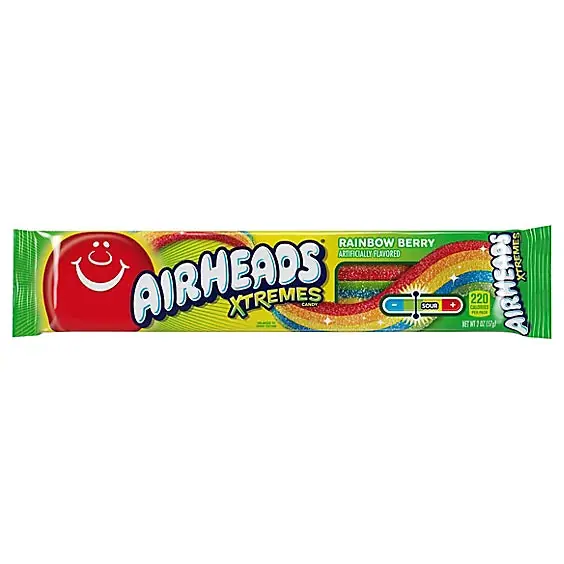 Airheads Xtreme Sour Belts Rainbow 2oz