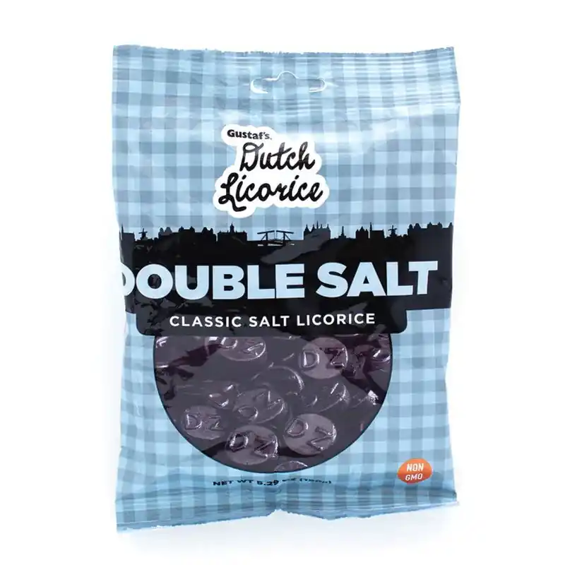 Gustaf‘s Dutch Licorice Double Salt Classic Salt Licorice - 5.2-oz. Bag