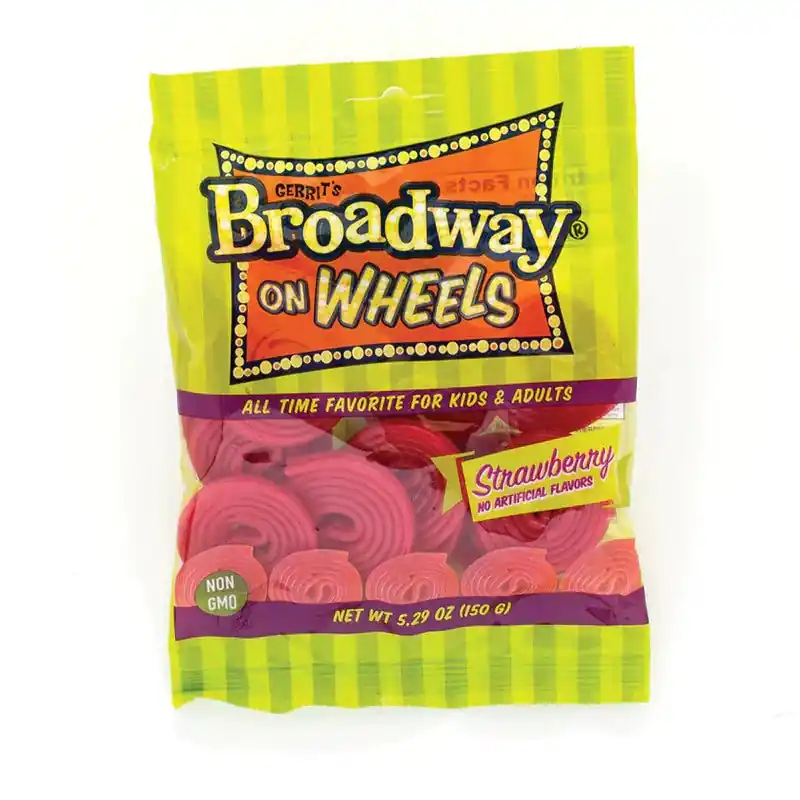 Gerrit‘s Broadway on Wheels Strawberry Licorice Wheels - 5.29-oz. Bag