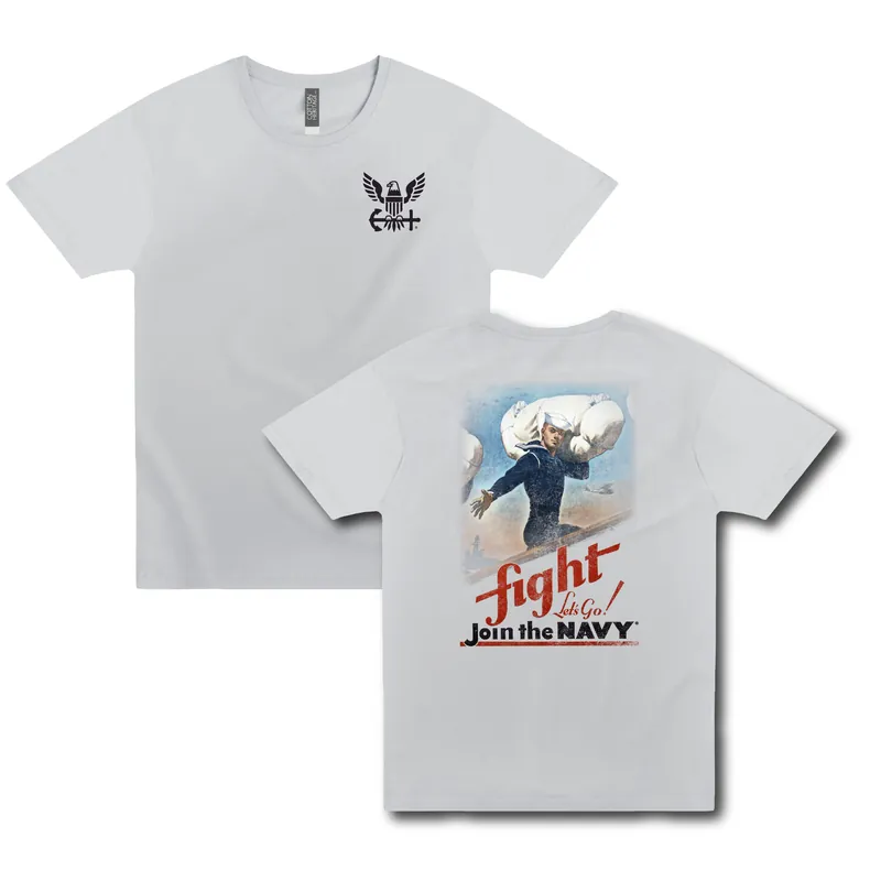America‘s Navy® Fight Let‘s Go! Vintage U.S. Navy Poster Tee Officially Licensed