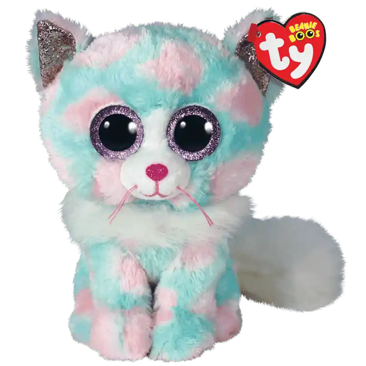 Beanie Babies Opal Cat Pastel Medium