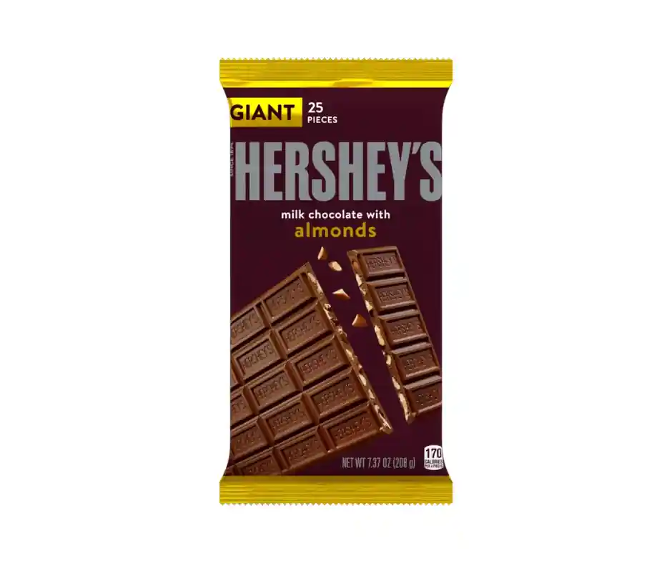 Hershey‘s Milk Chocolate with Almonds Giant Bar -7.37oz