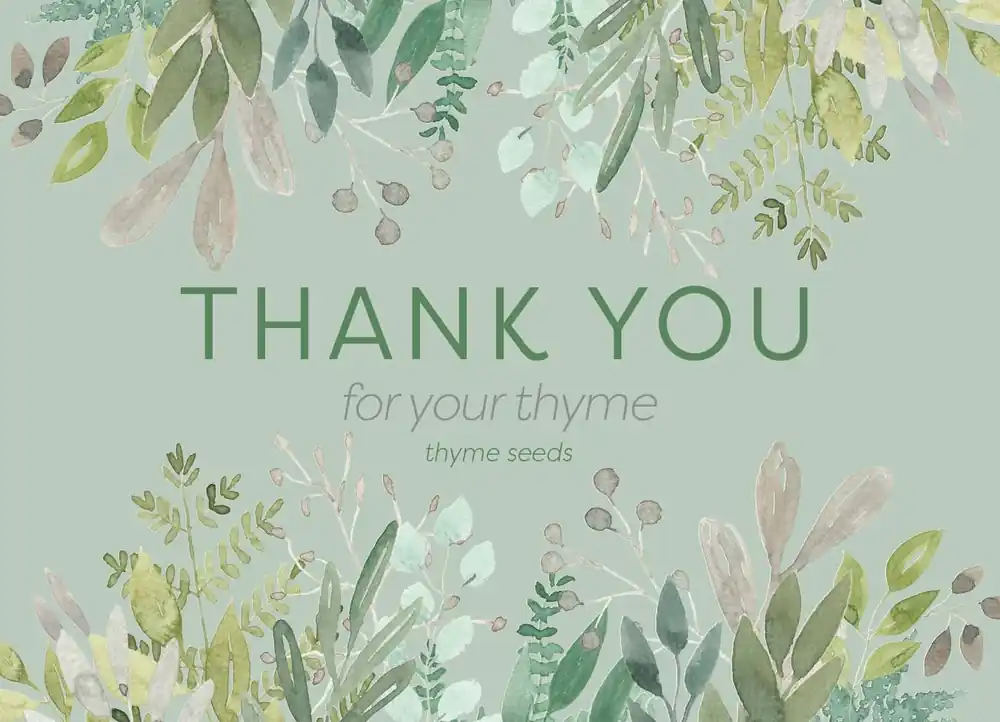 Thank You Thyme - Thyme Seed Packets