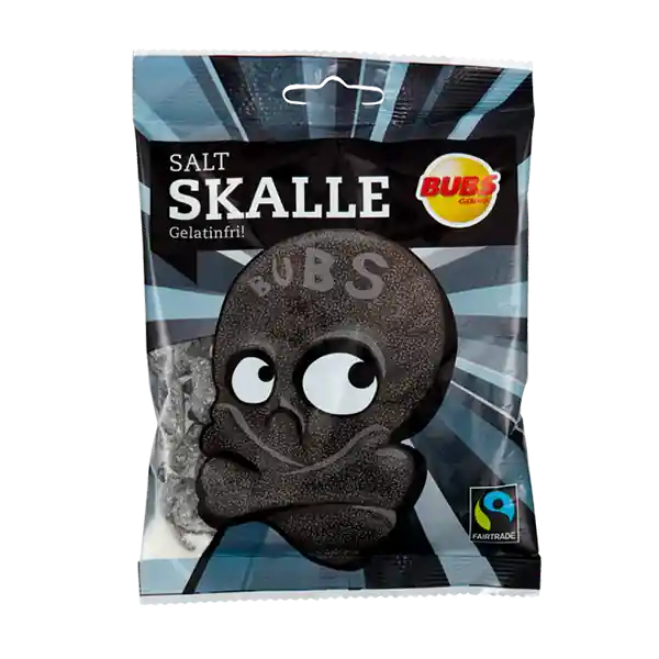 BUBS Godis Salty Skalle Liquorice Skulls Candy (90g)