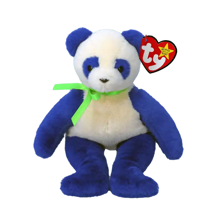 Beanie Babies Domino Blue and White Panda Regular