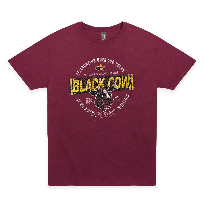 Black Cow Delicious Chocolate Caramel Tee Vintage Candy Unisex Graphic T-Shirt