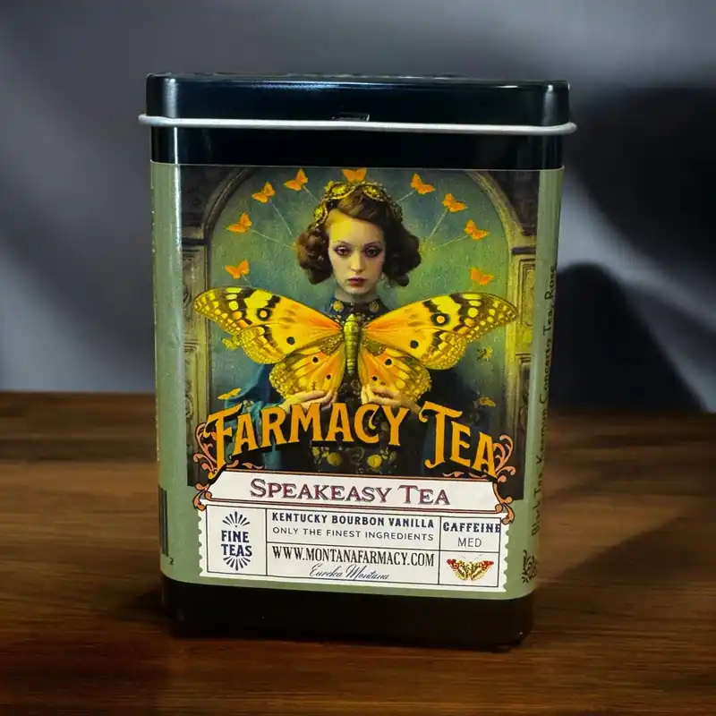 Speakeasy Smoky Van Bour Tea TIN Travel on the go Vintage