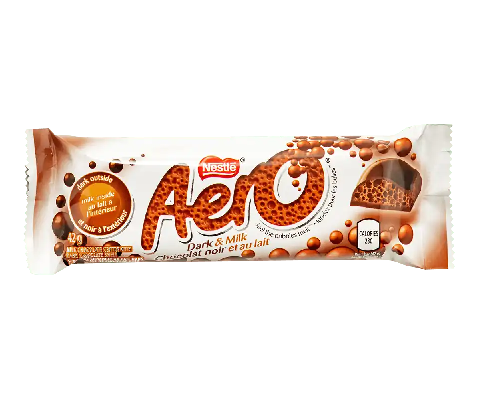 Nestle Aero Dark & Milk Chocolate Bar 41g