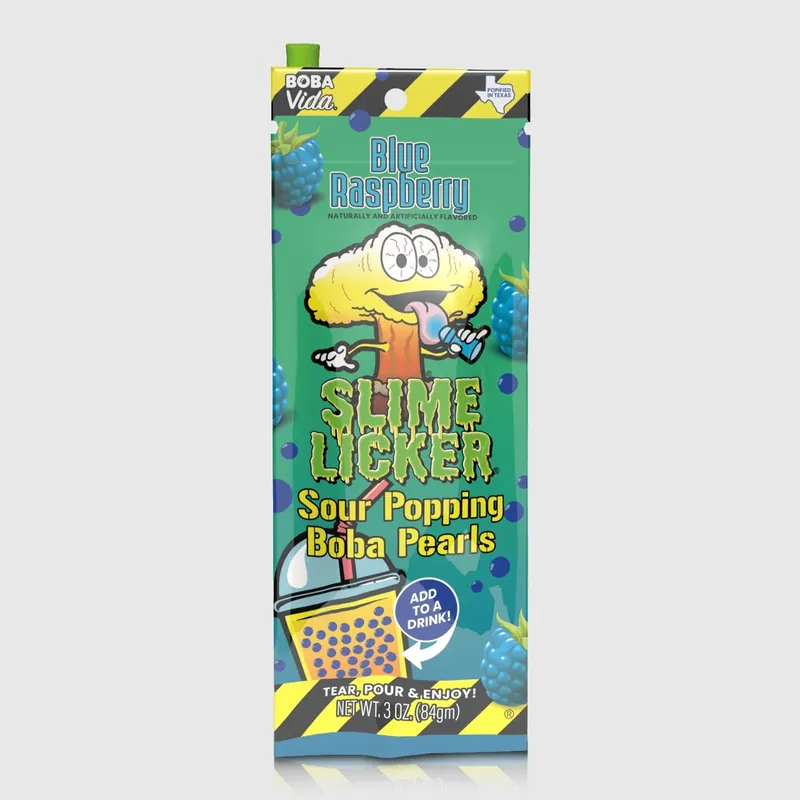 Slime Licker Sour Popping Boba Pearls- Blue Raspberry