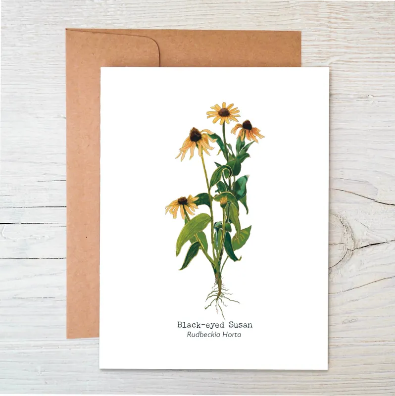 Plantable Wildflower Card Eco Card Black-eyed Susan
