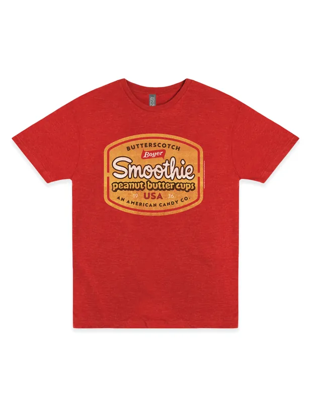 Boyer® Smoothie Peanut Butter Cups T-Shirt – Vintage Retro Candy Logo Tee – Classic American Chocolate Nostalgia Graphic Shirt for Men & Women