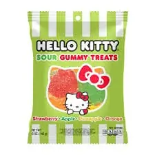Taste Of Nature Hello Kitty Sour Gummi Treats Peg Bag 5oz
