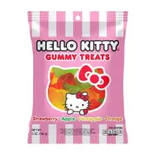 Taste Of Nature Hello Kitty Fruit Gummi Treats Peg Bag 5oz