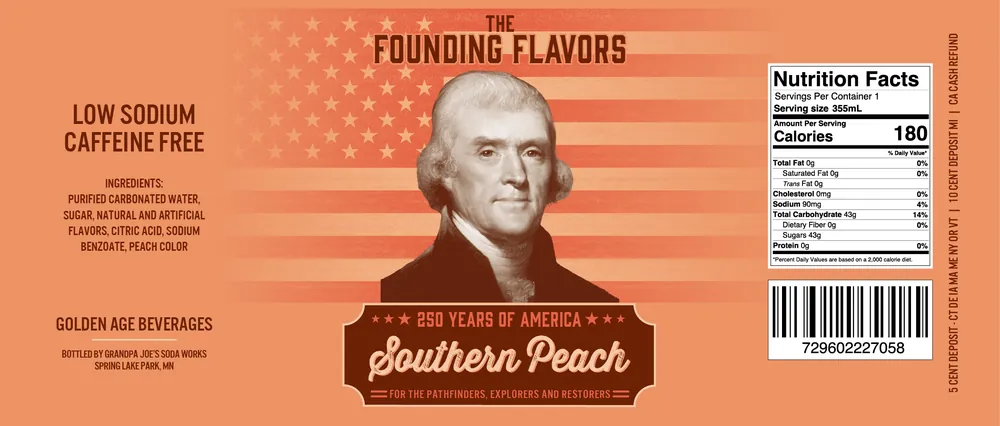 Golden Age Beverages - The Founding Flavors Collection - Jefferson‘s Southern Peach Soda