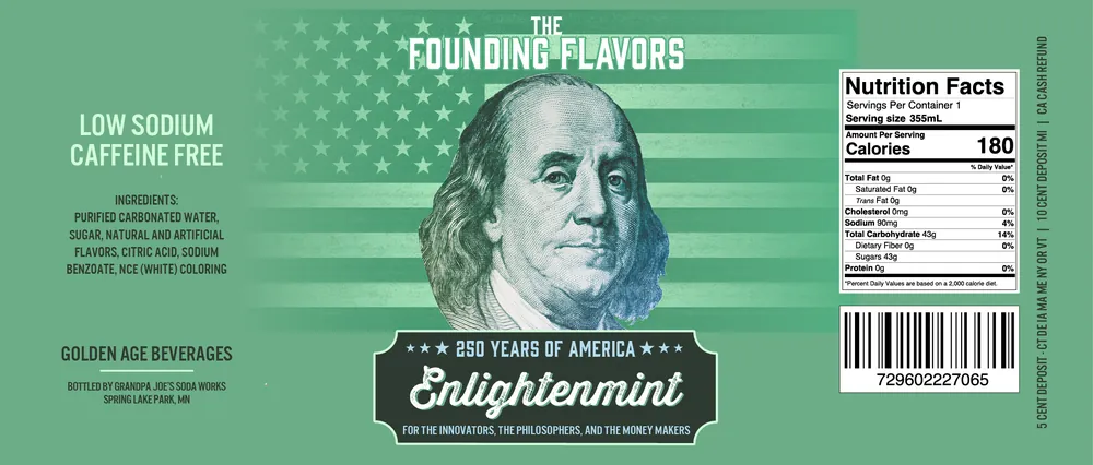 Golden Age Beverages - The Founding Flavors Collection - Franklin‘s Enlightenmint Soda