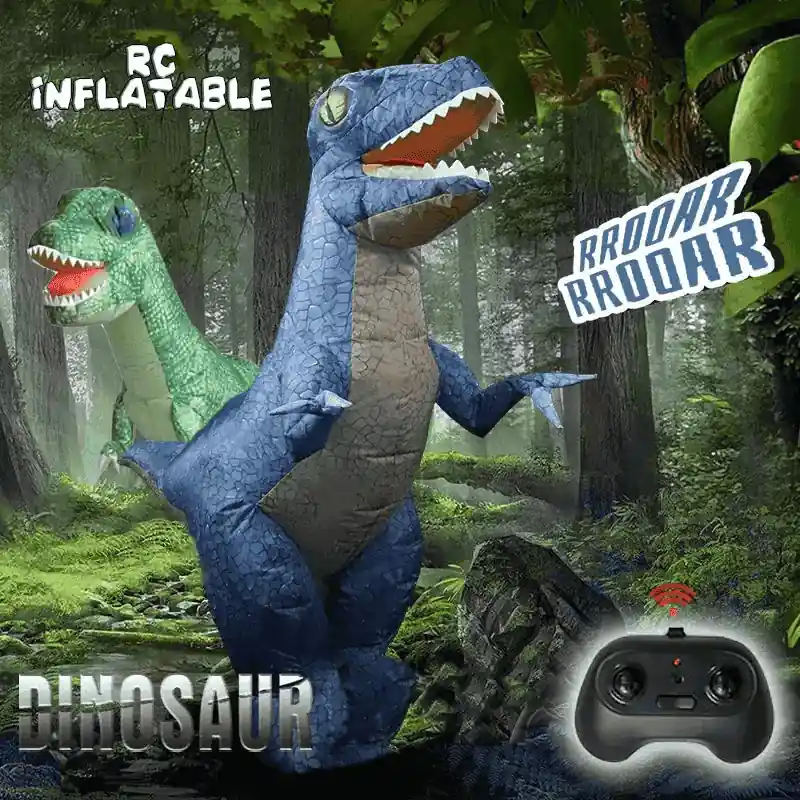 Remote Control Inflatable Dinosaur (Green)