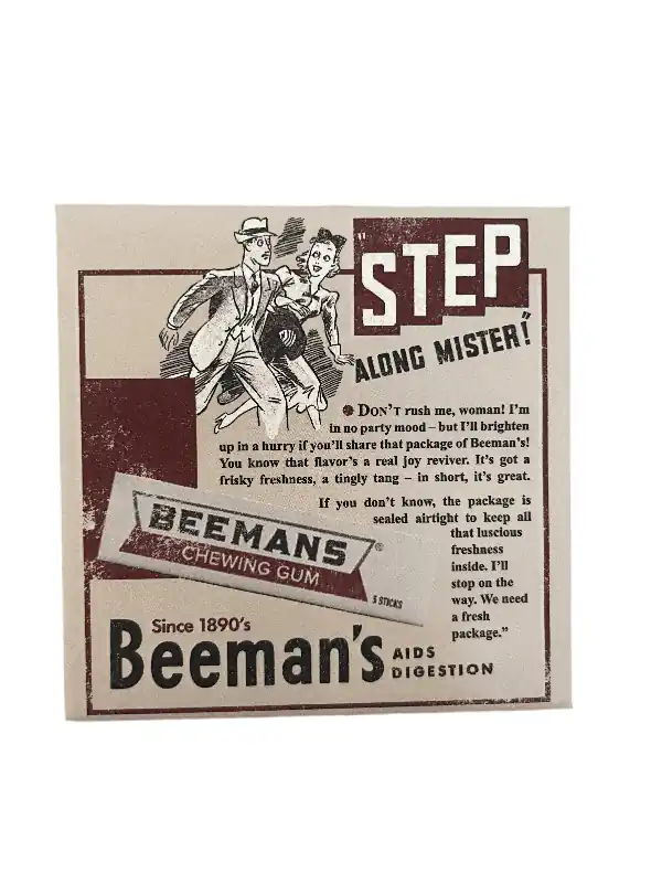 Beemans Chewing Gum Step Along! Magnet