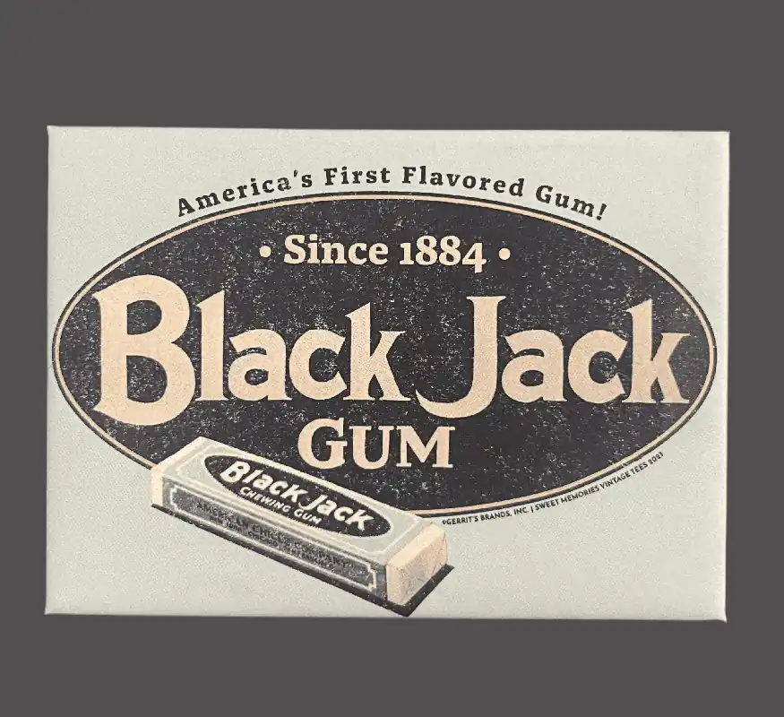 Black Jack Chewing Gum America‘s First Flavored Gum! Magnet