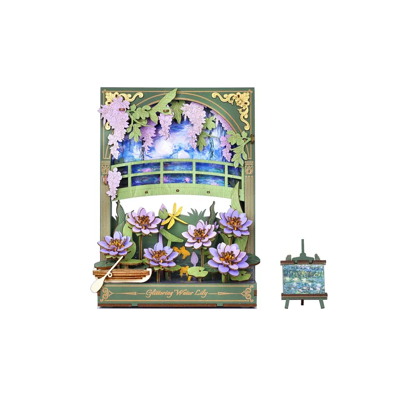 3D Wooden Puzzle Glittering Water Lily