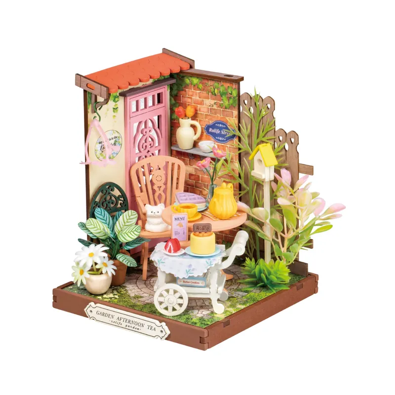DIY Miniature House Kit Fancy Tea Yard