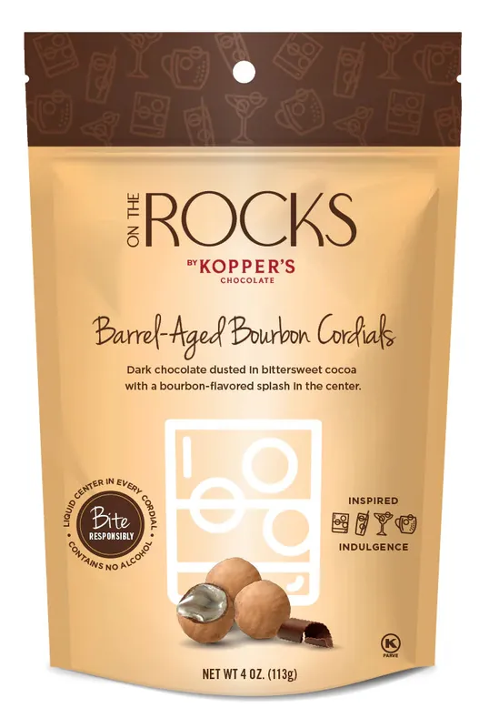Kopper‘s Barrel Aged Bourbon on the Rocks Cordials- 4oz Pouch
