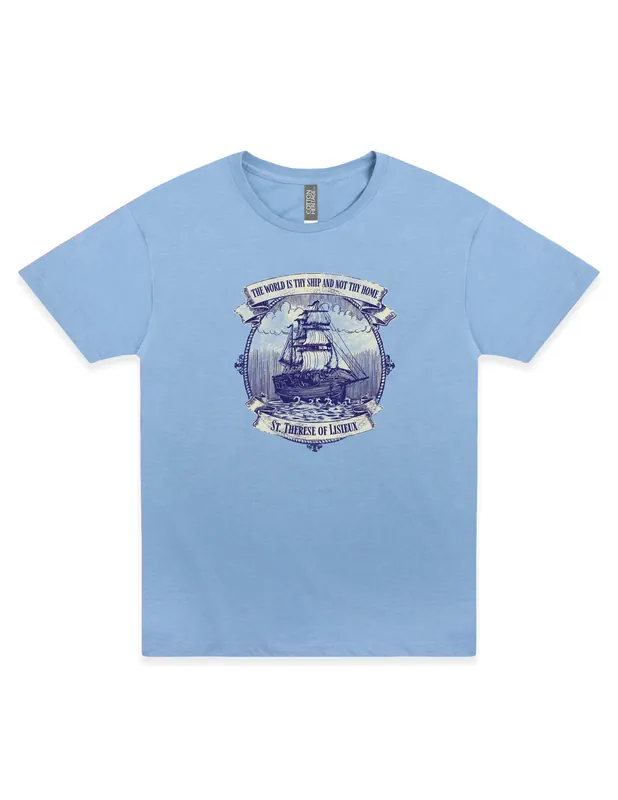 Saint Thérèse - The World is Thy Ship Religious Unisex Graphic Tee