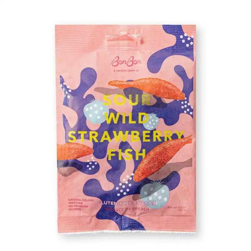 BonBon‘s Sour Wild Strawberry Fish 150g