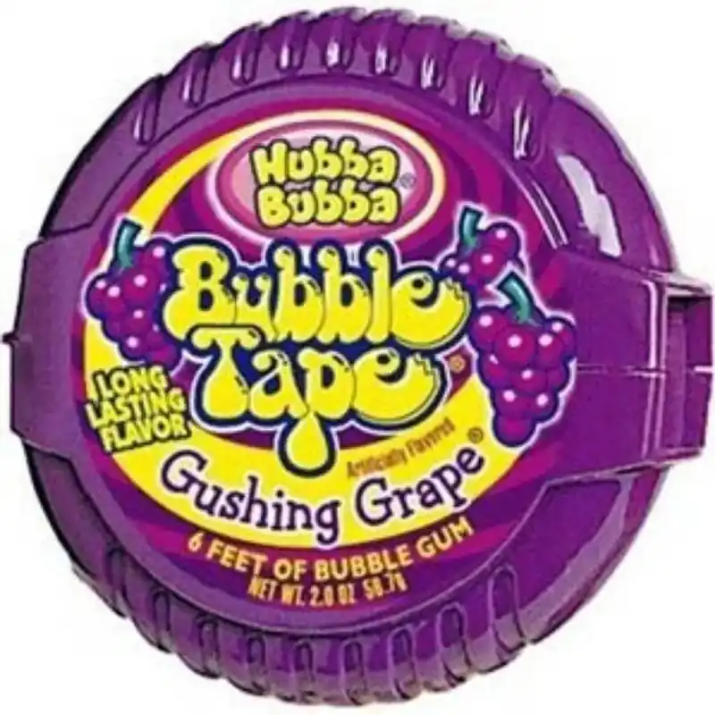 Hubba Bubba Gushing Grape Bubble Gum Tape - 56g