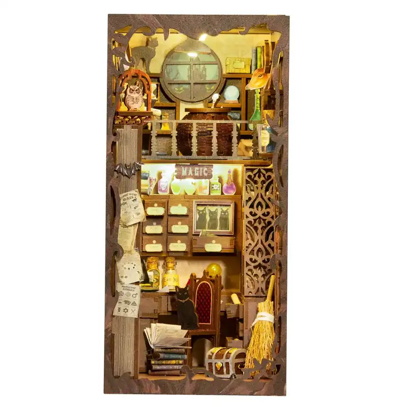 DIY Book Nook Kit Magic Pharmacist with Dust Cover