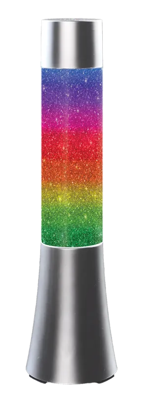 13" Glitter lamp with plastic base