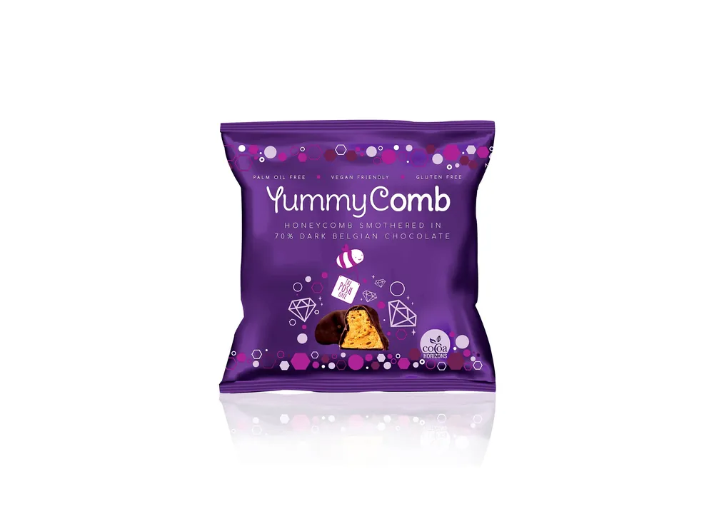 70% Dark Belgian Chocolate Honeycomb pocket packs (40g)